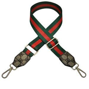 Replacement Strap Green/Red Canvas (GD) For Crossbody or Shoulder Bags